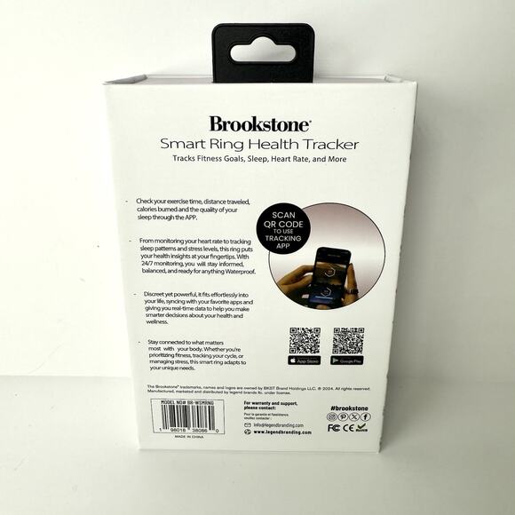 Brookstone Smart Ring Health tracker - Size 8 - Gold New in Box - Picture 2 of 4